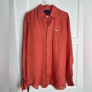 Faconnable men’s linen button down shirt